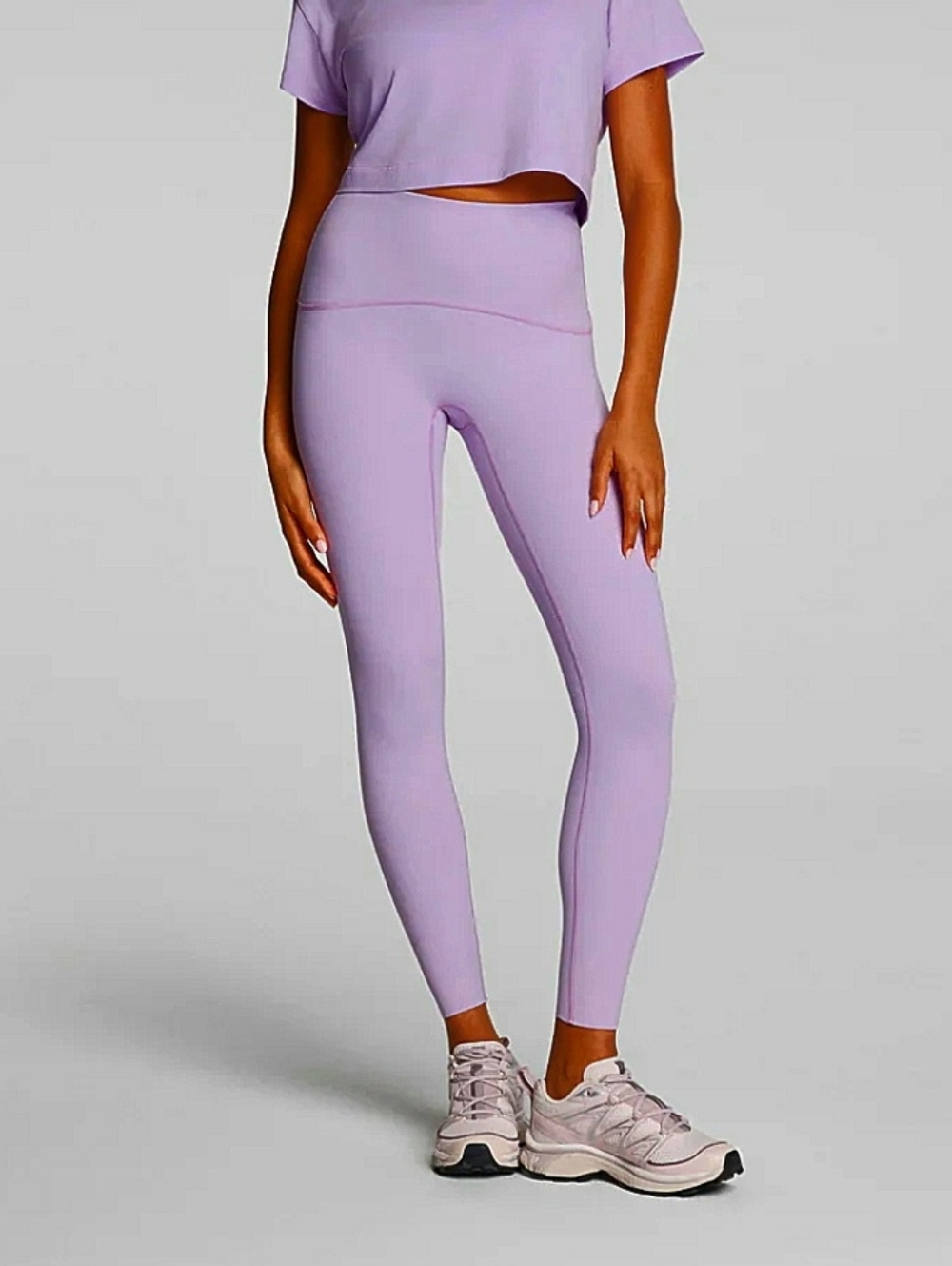 Spanx Booty Boost Leggings Plus Sz 1X Lavender Active Sports Travel Stretch